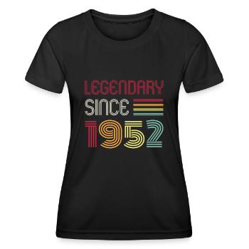 Birthday Legendary Since 1952 - Women's Functional T-Shirt - black - Front - AI Model Female 172 light (172cm)