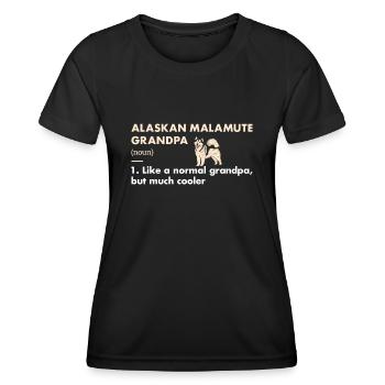 Alaskan Malamute Grandpa Definition - Women's Functional T-Shirt - black - Front - AI Model Female 172 light (172cm)