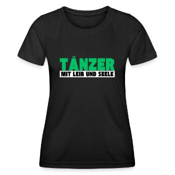 Tänzer mit Leib und Seele - Frauen Funktions-T-Shirt - Schwarz - Vorne - AI Model Female 172 light (172cm)