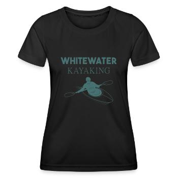 Kayak en eaux vives - T-shirt sport Femme - noir - Devant - AI Model Female 172 light (172cm)