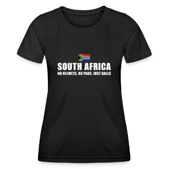 South Africa No Helmets No Pads South Africa Rugby - Women's Functional T-Shirt - black - Front - AI Model Female 172 light (172cm)