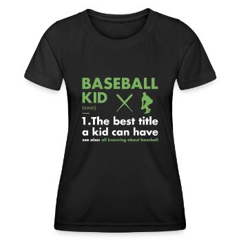 Sport Kid Définition Baseball - T-shirt sport Femme - noir - Devant - AI Model Female 172 light (172cm)