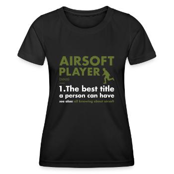 Sport Player Definition Airsoft - Women's Functional T-Shirt - black - Front - AI Model Female 172 light (172cm)