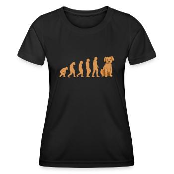 Caniche Evolution - T-shirt sport Femme - noir - Devant - AI Model Female 172 light (172cm)