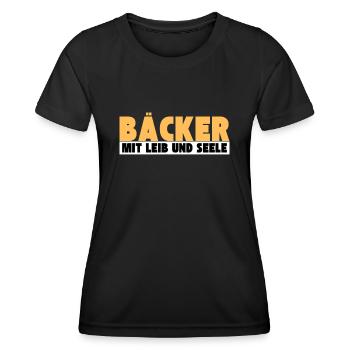 Bäcker mit Leib und Seele - Frauen Funktions-T-Shirt - Schwarz - Vorne - AI Model Female 172 light (172cm)