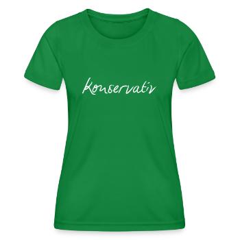 Konservativ Regierung Tradition Werte Kapitalismus - Frauen Funktions-T-Shirt - Kelly Green - Vorne - AI Model Female 172 dark (172cm)