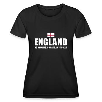 No Helmets No Pads Just Balls England Rugby - Women's Functional T-Shirt - black - Front - AI Model Female 172 light (172cm)