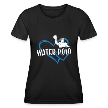 Sport Heart Water Polo - Women's Functional T-Shirt - black - Front - AI Model Female 172 light (172cm)