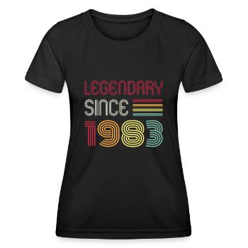 Birthday Legendary Since 1983 - Women's Functional T-Shirt - black - Front - AI Model Female 172 light (172cm)