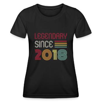 Birthday Legendary Since 2018 - Women's Functional T-Shirt - black - Front - AI Model Female 172 light (172cm)