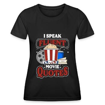 Écran cinéphile Personnel Hollywood - T-shirt sport Femme - noir - Devant - AI Model Female 172 light (172cm)