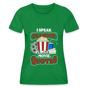Filmliebhaber Leinwand Staff Hollywood - Frauen Funktions-T-Shirt - Kelly Green - Vorne - AI Model Female 172 dark (172cm)