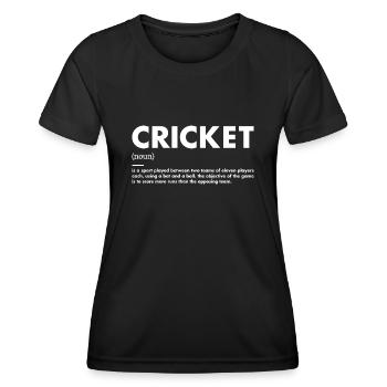 Sport Definition Cricket - Frauen Funktions-T-Shirt - Schwarz - Vorne - AI Model Female 172 light (172cm)