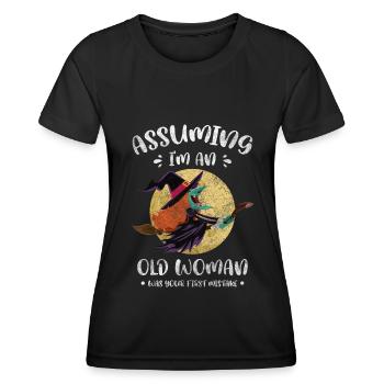 Sort de sorcellerie de femme sorcière - T-shirt sport Femme - noir - Devant - AI Model Female 172 light (172cm)