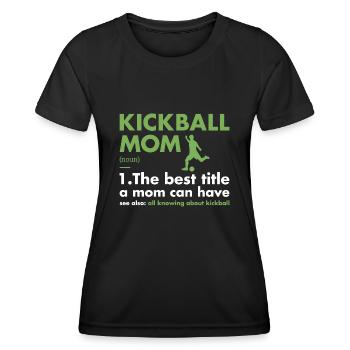 Sport Maman Définition Kickball - T-shirt sport Femme - noir - Devant - AI Model Female 172 light (172cm)