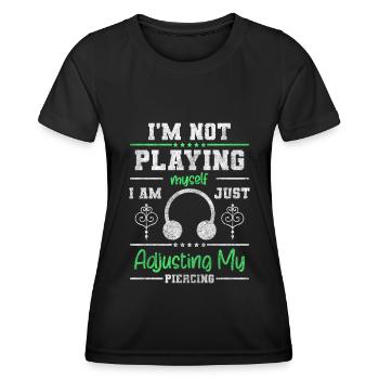 Piercing Kunst Piercingstudio - Frauen Funktions-T-Shirt - Schwarz - Vorne - AI Model Female 172 light (172cm)