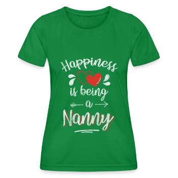 Bonheur Optimisme positif Joie - T-shirt sport Femme - vert - Devant - AI Model Female 172 dark (172cm)