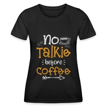 Kaffee Frühstück Koffein - Frauen Funktions-T-Shirt - Schwarz - Vorne - AI Model Female 172 light (172cm)