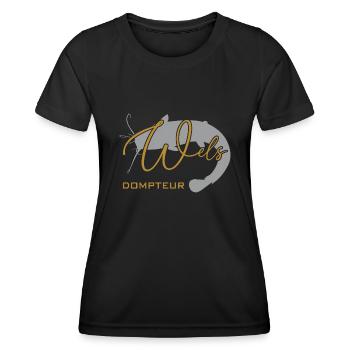 Welsdompteur Welsflüsterer Welsangler - Frauen Funktions-T-Shirt - Schwarz - Vorne - AI Model Female 172 light (172cm)
