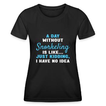 Snorkeler Une journée sans snorkeling - T-shirt sport Femme - noir - Devant - AI Model Female 172 light (172cm)