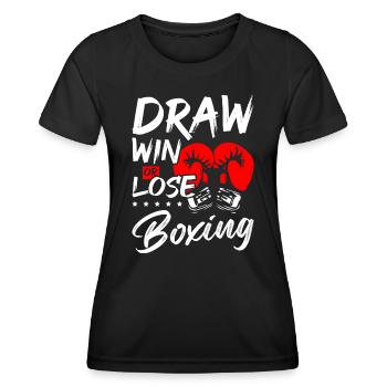 Match nul, victoire ou défaite, boxe - T-shirt sport Femme - noir - Devant - AI Model Female 172 light (172cm)
