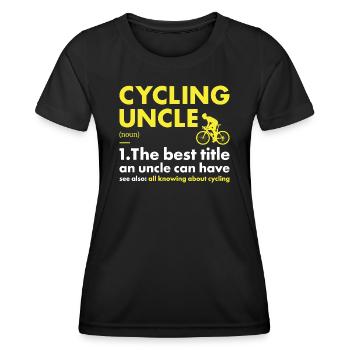Sport Uncle Cycling - Frauen Funktions-T-Shirt - Schwarz - Vorne - AI Model Female 172 light (172cm)