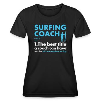 Sport Coach Surfing - Women's Functional T-Shirt - black - Front - AI Model Female 172 light (172cm)