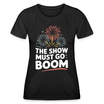 Pyrotechniker Feuerwerk Pyrotechnik - Frauen Funktions-T-Shirt - Schwarz - Vorne - AI Model Female 172 light (172cm)