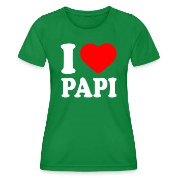I love papi - T-shirt sport Femme - vert - Devant - AI Model Female 172 dark (172cm)