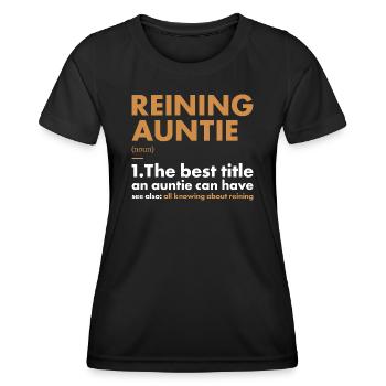 Reiner Tante Définition Reining - T-shirt sport Femme - noir - Devant - AI Model Female 172 light (172cm)