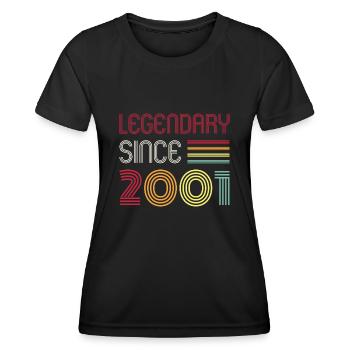 Birthday Legendary Since 2001 - Women's Functional T-Shirt - black - Front - AI Model Female 172 light (172cm)