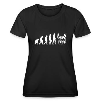 Evolution French Bulldog - Women's Functional T-Shirt - black - Front - AI Model Female 172 light (172cm)