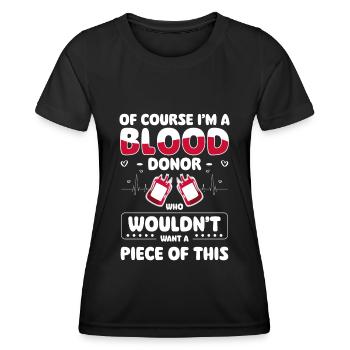 Blutspende Gemeinsam Ehrenamt - Frauen Funktions-T-Shirt - Schwarz - Vorne - AI Model Female 172 light (172cm)