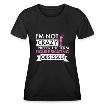 Sport Je ne suis pas fou de patinage artistique - T-shirt sport Femme - noir - Devant - AI Model Female 172 light (172cm)