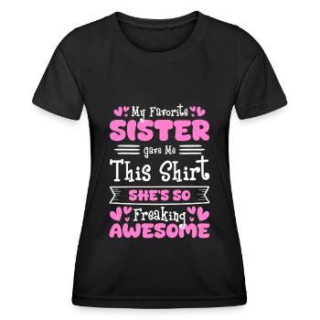 Familie Kinder Bruderherz Zusammenhalt - Frauen Funktions-T-Shirt - Schwarz - Vorne - AI Model Female 172 light (172cm)