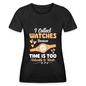 Watch Collectors Watches Collectible Movement - Women's Functional T-Shirt - black - Front - AI Model Female 172 light (172cm)