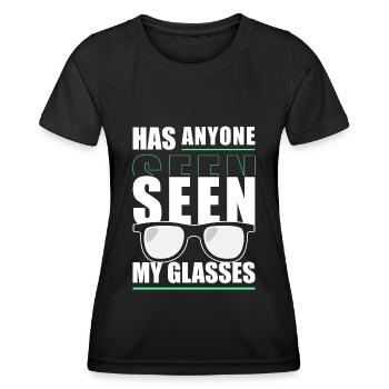 Lunettes Optique Hypermétrope - T-shirt sport Femme - noir - Devant - AI Model Female 172 light (172cm)