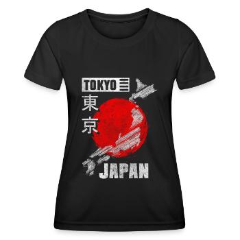 Japan Samurai Historisch - Frauen Funktions-T-Shirt - Schwarz - Vorne - AI Model Female 172 light (172cm)