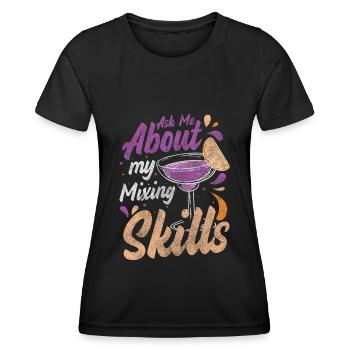 Drink Alcohol Blender - Women's Functional T-Shirt - black - Front - AI Model Female 172 light (172cm)