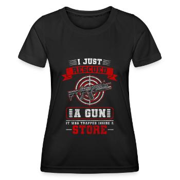 Schützenverein Gewehr Jagen Schützenkönig - Frauen Funktions-T-Shirt - Schwarz - Vorne - AI Model Female 172 light (172cm)