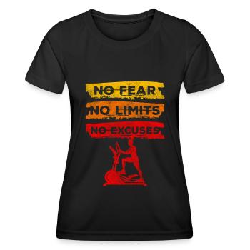 Cardio Sportgerät Abnehmen Ausdauersport - Frauen Funktions-T-Shirt - Schwarz - Vorne - AI Model Female 172 light (172cm)