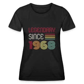 Birthday Legendary Since 1968 - Women's Functional T-Shirt - black - Front - AI Model Female 172 light (172cm)