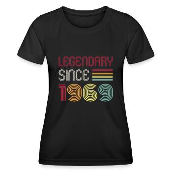 Birthday Legendary Since 1969 - Women's Functional T-Shirt - black - Front - AI Model Female 172 light (172cm)