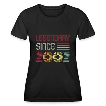 Birthday Legendary Since 2002 - Women's Functional T-Shirt - black - Front - AI Model Female 172 light (172cm)