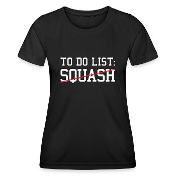 Sport To Do List Squash - T-shirt sport Femme - noir - Devant - AI Model Female 172 light (172cm)
