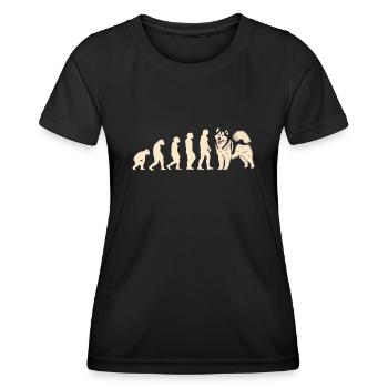Evolution Alaskan Malamute - Women's Functional T-Shirt - black - Front - AI Model Female 172 light (172cm)