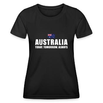 Australia Today Tomorrow Always Australia Rugby - Frauen Funktions-T-Shirt - Schwarz - Vorne - AI Model Female 172 light (172cm)