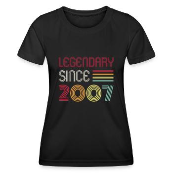 Birthday Legendary Since 2007 - Women's Functional T-Shirt - black - Front - AI Model Female 172 light (172cm)