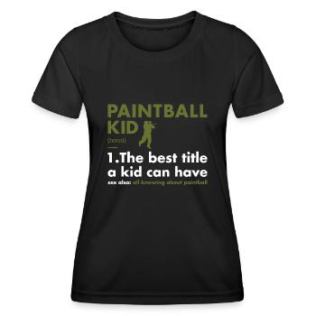 Sport Kid Definition Paintball - Women's Functional T-Shirt - black - Front - AI Model Female 172 light (172cm)