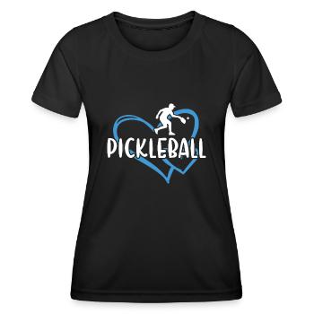 Sport Heart Pickleball - T-shirt sport Femme - noir - Devant - AI Model Female 172 light (172cm)